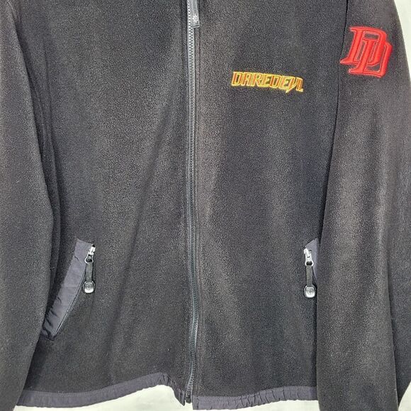 Vintage DareDevil Movie Crew Full Zip Fleece Sweater Size Large - Picture 3 of 7